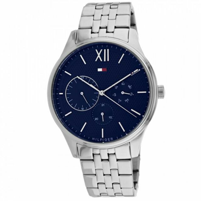  Shop Authentic Tommy Hilfiger Damon Chronograph Blue Dial Silver Steel Strap Watch for Men - 1791416 - Luxxuri
