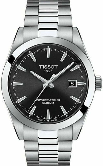  Shop Authentic Tissot Gentleman Powermatic 80 Silicium Black Dial Silver Steel Strap Watch For Men - T127.407.11.051.00 - Luxxuri