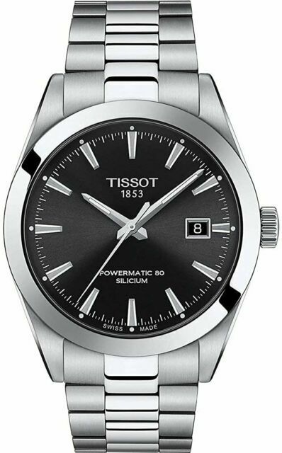  Shop Authentic Tissot Gentleman Powermatic 80 Silicium Black Dial Silver Steel Strap Watch For Men - T127.407.11.051.00 - Luxxuri