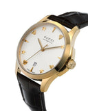  Shop Authentic Gucci G Timeless Silver Dial Brown Leather Strap Watch for Men - YA126470 - Luxxuri