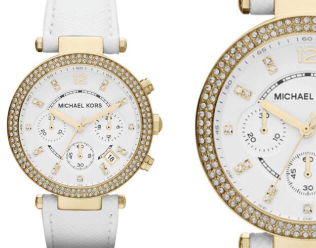  Shop Authentic Michael Kors Parker White Dial with Diamonds White Leather Strap Watch for Women - MK2290 - Luxxuri