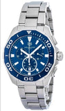  Shop Authentic Tag Heuer Aquaracer Blue Dial SIlver Steel Strap Watch for Men - CAY111B.BA0927 - Luxxuri