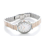  Shop Authentic Emporio Armani Gianni T Bar Mother of Pearl Dial Two Tone Steel Strap Watch For Women - AR2508 - Luxxuri