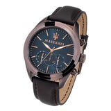 Shop Authentic Maserati Traguardo Chronograph Blue Dial Brown Leather Strap Watch For Men - R8871612008 - Luxxuri