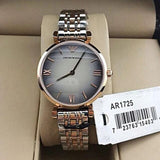  Shop Authentic Emporio Armani Gianni T Bar Grey Dial Two Tone Stainless Steel Watch For Women - AR1725 - Luxxuri