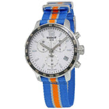  Shop Authentic Tissot Quickster Chronograph NBA New York Kicks White Dial Multicolored Nato Strap Watch For Men - T095.417.17.037.06 - Luxxuri