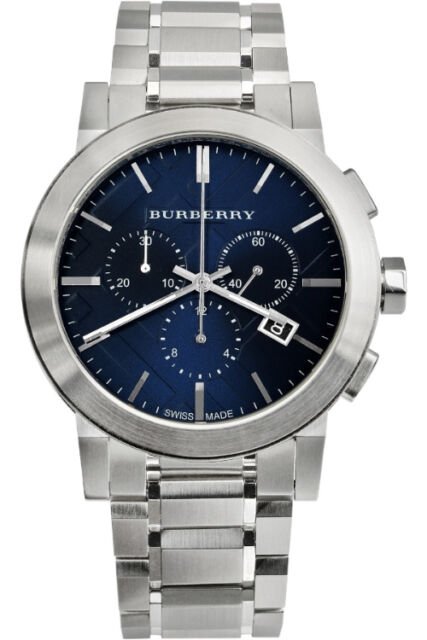  Shop Authentic Burberry The City Blue Dial Silver Steel Strap Watch for Men - BU9363 - Luxxuri
