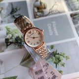 Shop Authentic Emporio Armani Gianni Mother of Pearl Dial Two Tone Steel Strap Watch For Women - AR1764 - Luxxuri