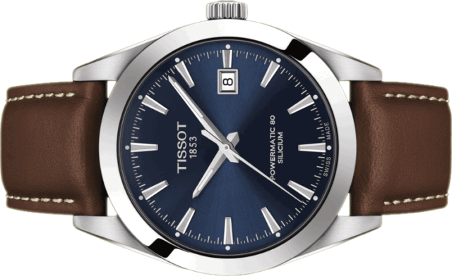  Shop Authentic Tissot Gentleman Powermatic 80 Silicium Blue Dial Brown Leather Strap Watch For Men - T127.407.16.041.00 - Luxxuri