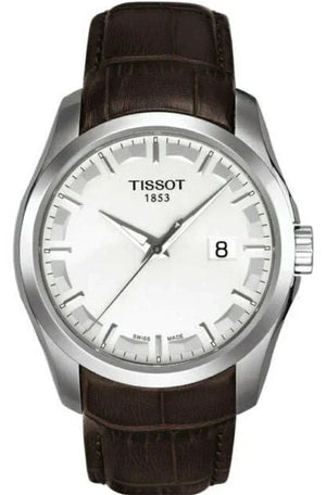 Shop Authentic Tissot T Classic Couturier Chronograph White Dial Brown Leather Strap Watch For Men - T035.410.16.031.00 - Luxxuri