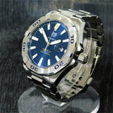  Shop Authentic Tag Heuer Aquaracer Calibre 5 Automatic Blue Dial Silver Steel Strap Watch for Men - WAY2012.BA0927 - Luxxuri