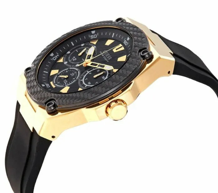  Shop Authentic Guess Legacy Black Dial Black Rubber Strap Watch for Men - W1049G5 - Luxxuri