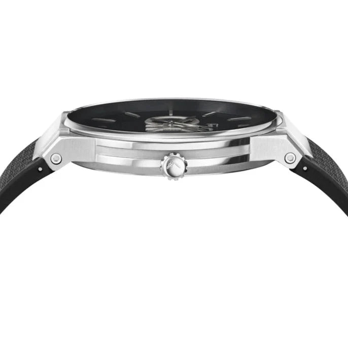  Shop Authentic Salvatore Ferragamo Sapphire Bracelet Black Dial Black Silicone Strap Watch for Men - SFHP01024 - Luxxuri