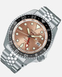  Shop Authentic Seiko 5 Sports GMT Thong Sia Limited Edition Brown Dial Silver Steel Strap Watch for Men - SSK043K1 - Luxxuri