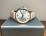  Shop Authentic Emporio Armani Classic White Dial Beige Leather Strap Watch For Women - AR11008 - Luxxuri