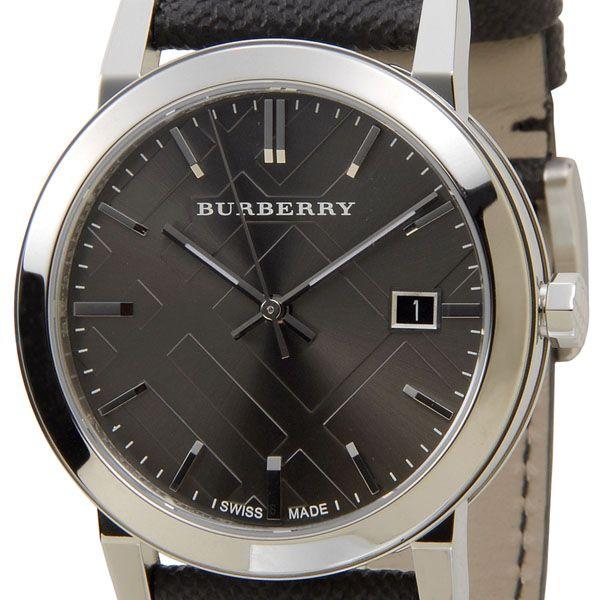  Shop Authentic Burberry The City Grey Dial Black Leather Strap Watch for Men - BU9030 - Luxxuri