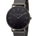 Coach Charles Black Dial Black Mesh Bracelet Watch for Men - 14602148