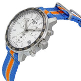  Shop Authentic Tissot Quickster Chronograph NBA New York Kicks White Dial Multicolored Nato Strap Watch For Men - T095.417.17.037.06 - Luxxuri