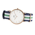  Shop Authentic Daniel Wellington Classic Nottingham White Dial Two Tone NATO Strap Watch For Men - 0108DW - Luxxuri
