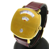 Shop Authentic Gucci Grip Quartz Yellow Gold Dial Maroon Leather Strap Watch For Women - YA157405 - Luxxuri