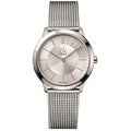  Shop Authentic Calvin Klein Minimal White Dial Silver Mesh Bracelet Watch for Women - K3M23126 - Luxxuri