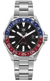  Shop Authentic Tag Heuer Aquaracer GMT Caliber 7 Pepsi Black Dial Silver Steel Strap Watch for Men - WAY201F.BA0927 - Luxxuri