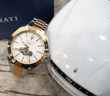  Shop Authentic Maserati Traguardo Automatic White Dial Two Tone Steel Strap Watch For Men - R8823112001 - Luxxuri
