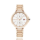  Shop Authentic Tommy Hilfiger Angela Quartz White Dial Rose Gold Steel Strap Watch for Women - 1782124 - Luxxuri