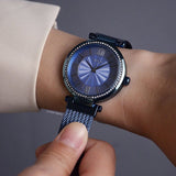  Shop Authentic Guess Soho Diamonds Blue Dial Blue Mesh Bracelet Watch For Women - W0638L3 - Luxxuri