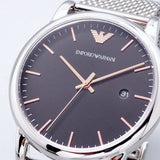  Shop Authentic Emporio Armani Luigi Analog Black Dial Silver Mesh Bracelet Watch For Men - AR11272 - Luxxuri