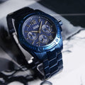  Shop Authentic Guess Flagship Chronograph Blue Dial Blue Steel Strap Watch for Men - W0601G2 - Luxxuri