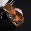 Guess Analog Brown Dial Brown Mesh Bracelet Watch for Men - GW0074G1