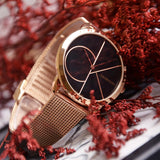  Shop Authentic Calvin Klein Minimal Black Dial Rose Gold Mesh Bracelet Watch for Men - K3M21621 - Luxxuri