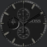  Shop Authentic Hugo Boss Rafale Chronograph Black Dial Black Leather Strap Watch For Men - 1513456 - Luxxuri
