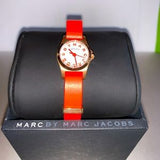  Shop Authentic Marc Jacobs Henry Dinky White Dial Orange Leather Strap Watch for Women - MBM1236 - Luxxuri