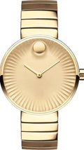 Movado Edge Gold Dial Gold Steel Strap Watch for Women - 3680014