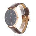  Shop Authentic Daniel Wellington Bristol Black Dial Brown Leather Strap Watch For Men - DW00100125 - Luxxuri