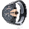  Shop Authentic Diesel Mega Chief Black Dial Black Steel Strap Watch For Men - DZ4309 - Luxxuri