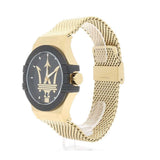  Shop Authentic Maserati Potenza Quartz Black Dial Gold Mesh Bracelet Watch For Men - R8853108006 - Luxxuri