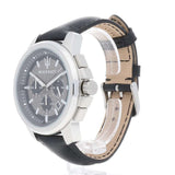  Shop Authentic Maserati Successo 44mm Grey Dial Black Leather Strap Watch For Men - R8871621006 - Luxxuri