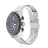  Shop Authentic Maserati Traguardo Black Dial Silver Mesh Bracelet Watch For Men - R8873612005 - Luxxuri