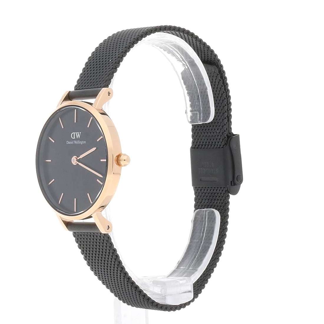  Shop Authentic Daniel Wellington Petite Ashfield Black Dial Black Mesh Strap Watch For Women - DW00100245 - Luxxuri