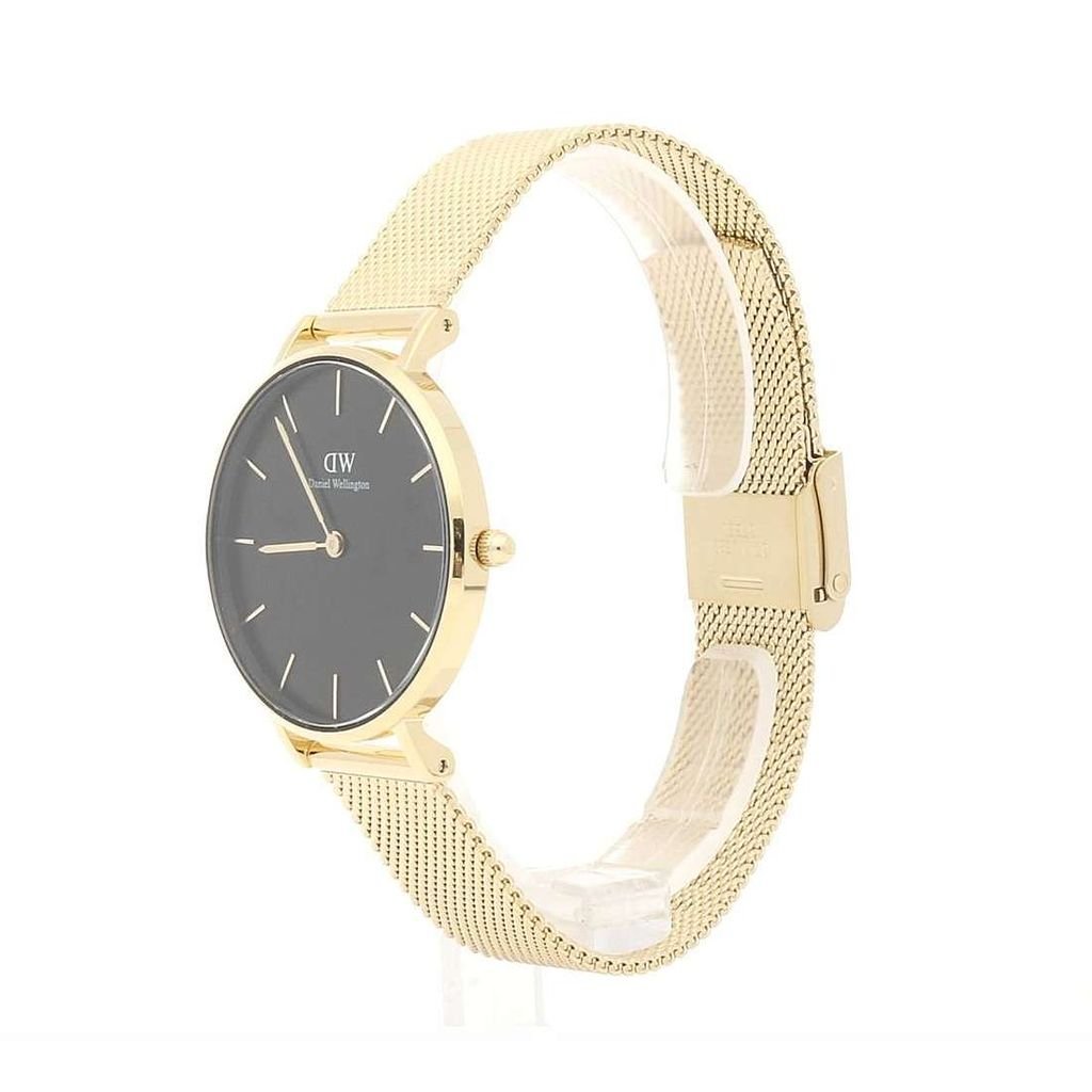  Shop Authentic Daniel Wellington Classic Petite Black Dial Gold Mesh Bracelet Watch For Women - DW00100347 - Luxxuri