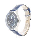  Shop Authentic Swarovski Octea Lux Moon Crystal Blue Dial Blue Leather Strap Watch for Women - 5516305 - Luxxuri