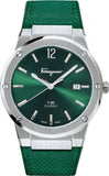  Shop Authentic Salvatore Ferragamo F-80 Classic Green Dial Green Leather Strap Watch for Men - SFDT00519 - Luxxuri