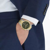  Shop Authentic Salvatore Ferragamo Sapphire Chrono Green Dial Two Tone Steel Strap Watch for Men - SFME01223 - Luxxuri