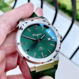  Shop Authentic Salvatore Ferragamo F-80 Classic Green Dial Green Leather Strap Watch for Men - SFDT00119 - Luxxuri