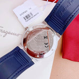  Shop Authentic Salvatore Ferragamo F-80 Classic Blue Dial Blue Leather Strap Watch for Men - SFDT00319 - Luxxuri