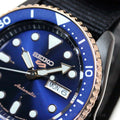  Shop Authentic Seiko 5 Sports Automatic Blue Dial Black NATO Strap Watch for Men - SBSA098 - Luxxuri
