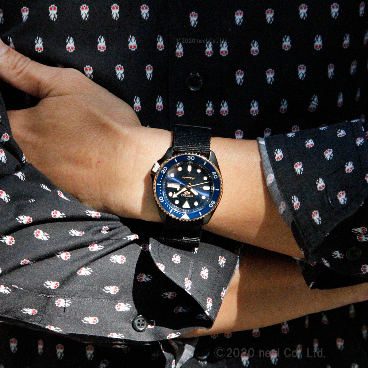  Shop Authentic Seiko 5 Sports Automatic Blue Dial Black NATO Strap Watch for Men - SBSA098 - Luxxuri